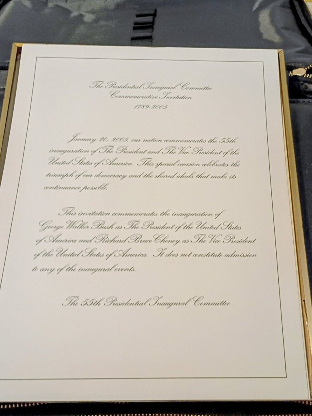 invitation to the 55th presidential inauguration of George W. Bush/ Richard C.